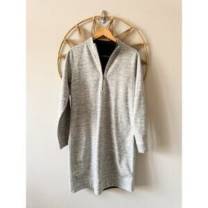 Tommy Bahama Reversible Marled Gray Flip Side Zip Midi Knee Dress Athleisure M